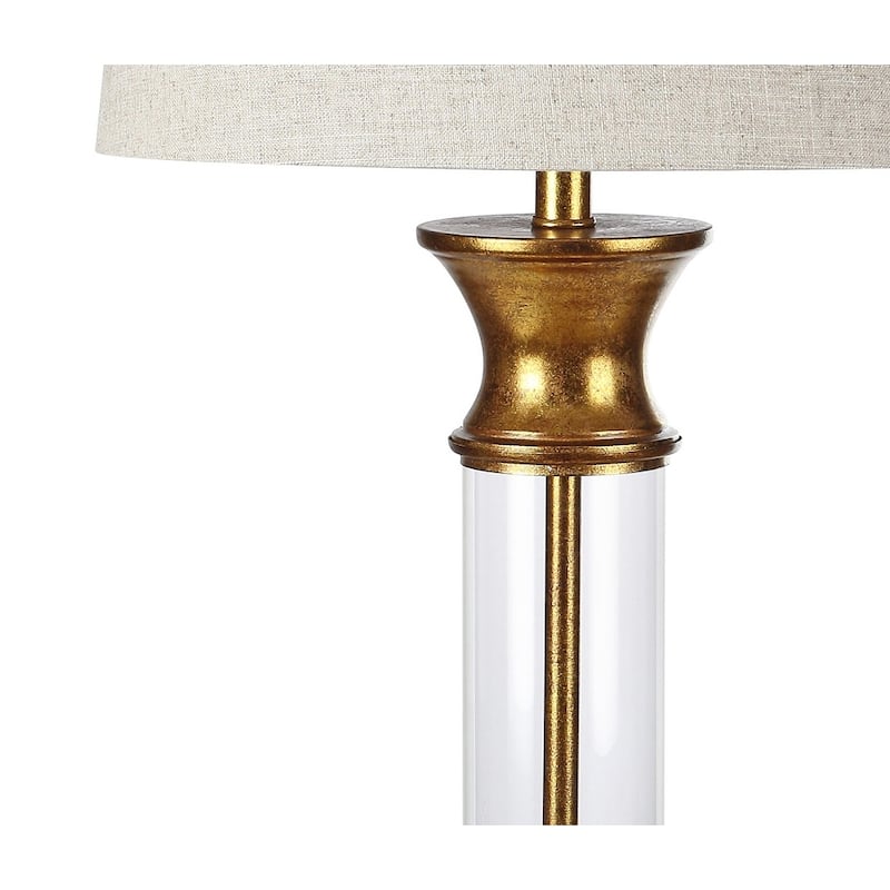 Stevens 32" Metal/Glass LED Table Lamp, Bronze (Set of 2) by JONATHAN Y