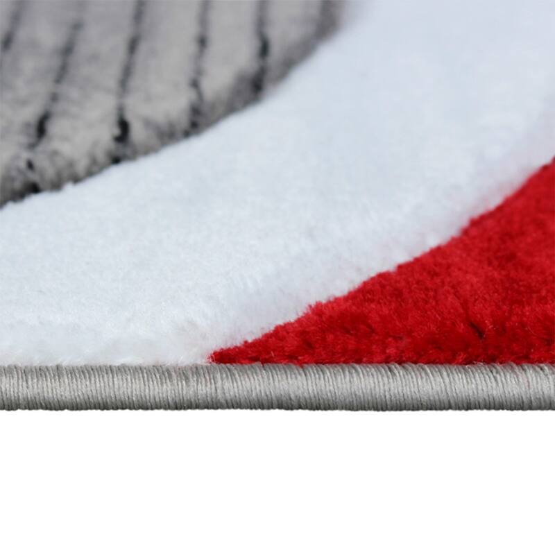 Modern High-Low Sculpted Swirl Design Abstract Area Rug