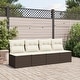 preview thumbnail 38 of 152, vidaXL Patio Sofa with Cushions Outdoor Seating Sectional Sofa Poly Rattan