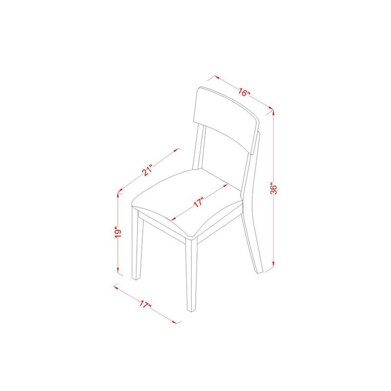 Dinette Set 3 Piece - Table & 2 Dining Chairs - Linen White Finish