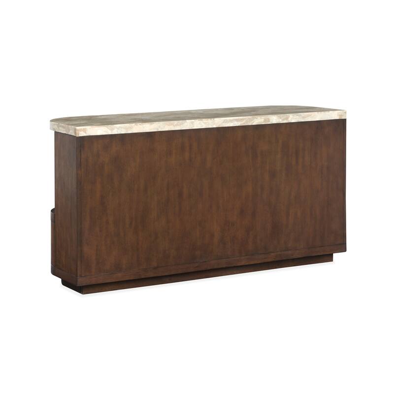 Magnussen Home Mcpherson Burnt Umber Demilune Sofa Table - 54''W x 17''D x 28''H