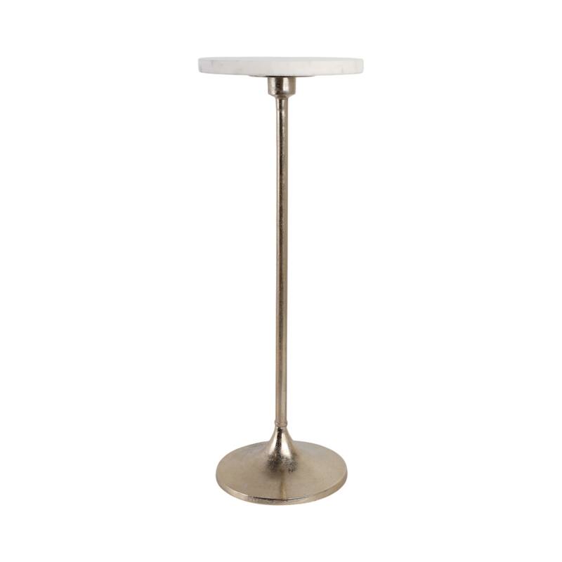 Modern Small Accent End Table with Metal Base - 27"