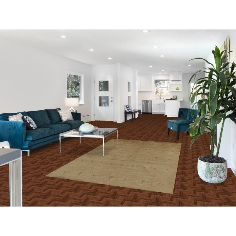 Hand Knotted Oriental 100% Wool Carpet Tribal Animal Pictorial Brown Gabbeh Area Rug - 7' 9'' X 4' 10''