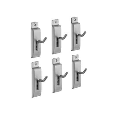NewAge Products Slatwall Accessories - 2" Single Hooks (Pack of 6)