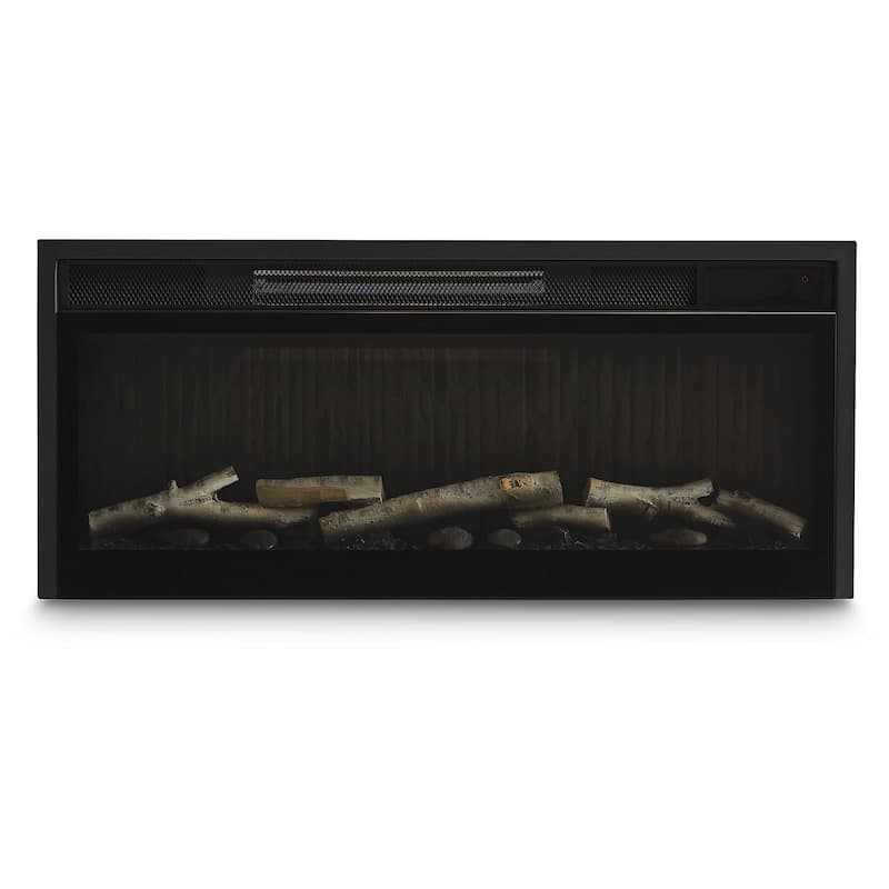 Signature Design by Ashley Entertainment Accessories Black Fireplace Insert - 34"W x 6"D x 15"H