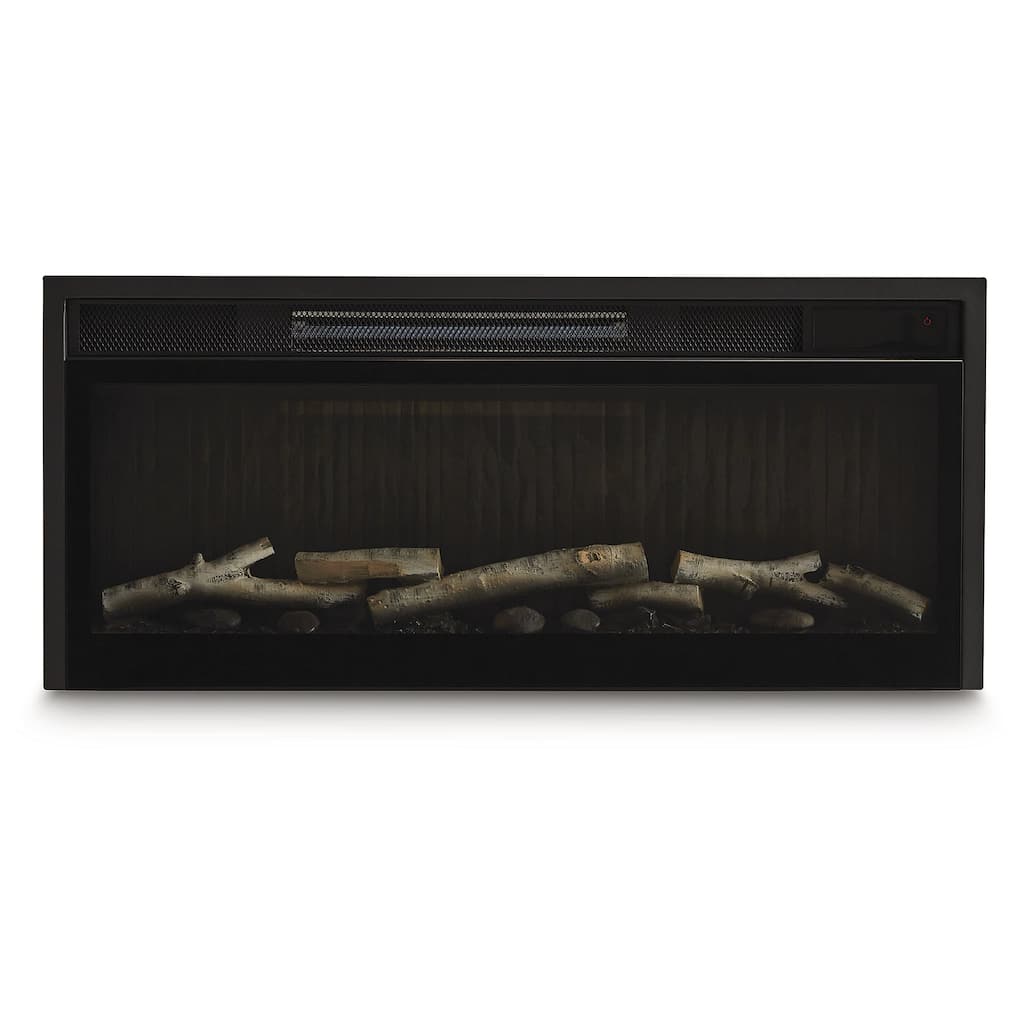 Signature Design by Ashley Entertainment Accessories Black Fireplace Insert - 34"W x 6"D x 15"H