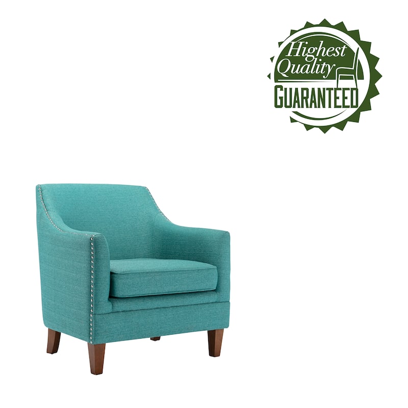 Porthos Home Rok Accent Chair, Fabric Upholstery, Rubberwood Legs