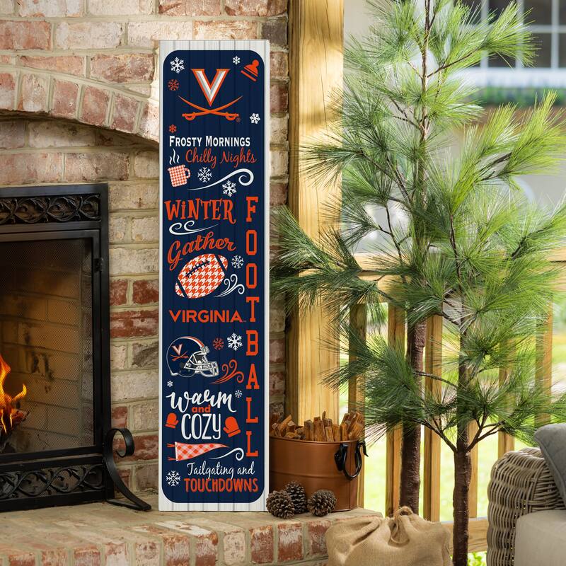 47" Double Sided Seasonal Porch Leaner, University of Virginia - 47" x 11.25" - Winter