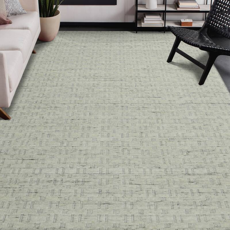 Houston Aliya Transitional Geometric Hand-Woven Area Rug - 2' x 3' - Natural White