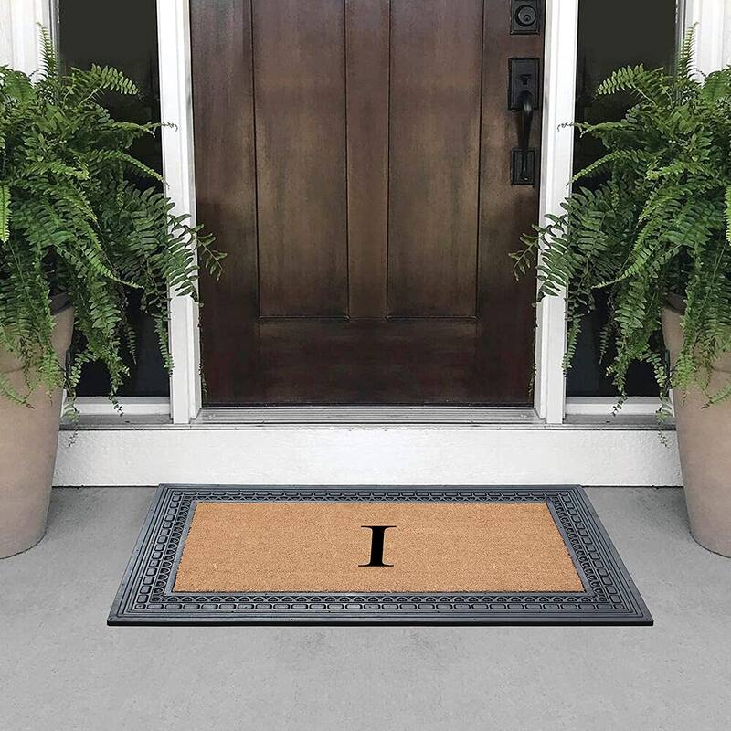 A1HC Rubber and Coir, 24" X 39" Heavy Duty Outdoor Monogrammed Doormat