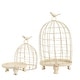 preview thumbnail 2 of 6, A&B Home Stella Cream Decorative Birdcages with Bird Finial (Set of 2)
