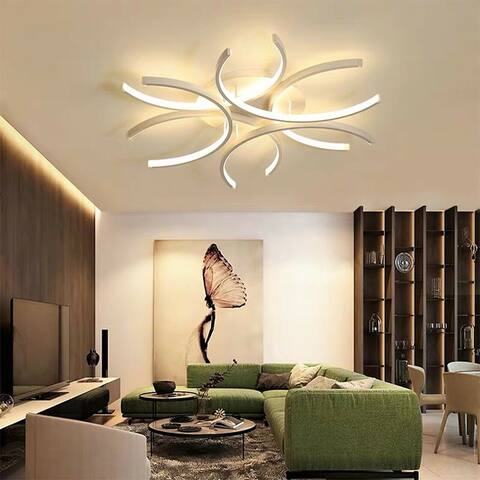 Modern LED Chandelier Ceiling Light Pendant Lamp Fixture - 23.6" x 23.6"