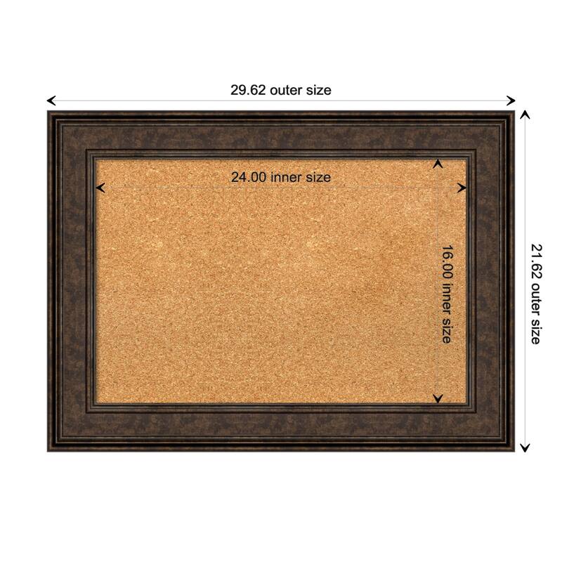 Ridge Framed Cork Bulletin Memo Board