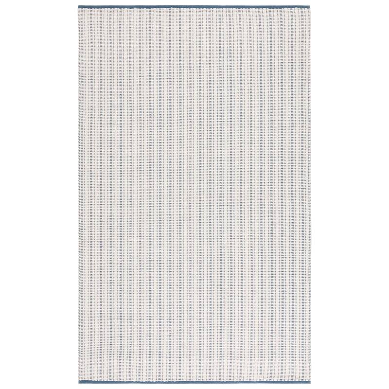 SAFAVIEH Handmade Vermont Muniba Wool & Cotton Rug - 6' Square - Light Blue