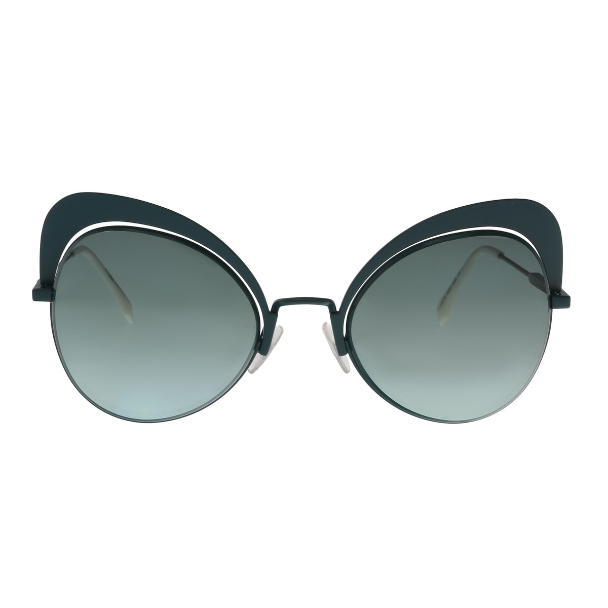 Shop Fendi Ff 0247 S 01ed Green Cat Eye Sunglasses No Size