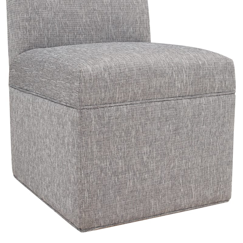 Dayla Modern Fabric Upholstered Caster Dining Chair by Greyson Living