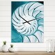 preview thumbnail 8 of 11, Designart 'Chambered Nautilus Shell' Oversized Coastal Wall CLock