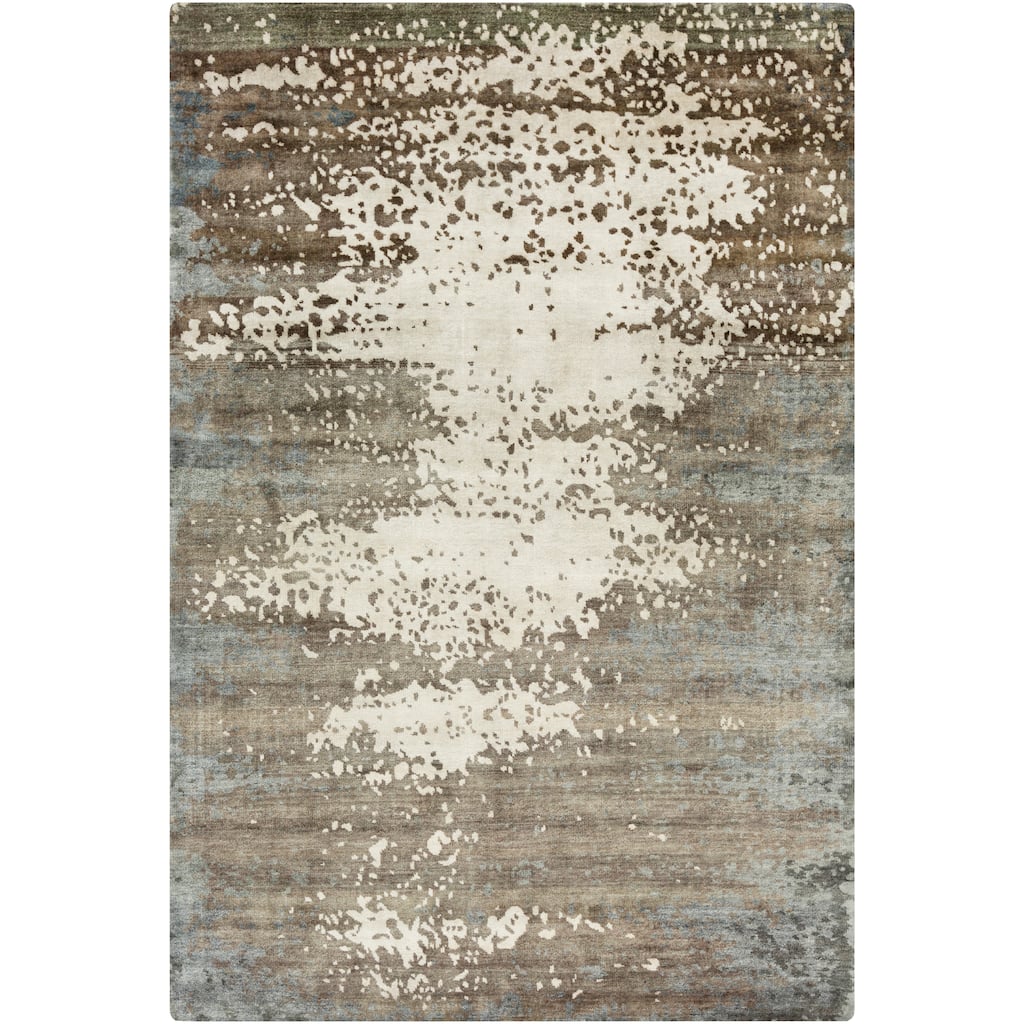 Hand-Knotted Shiloh Abstract Pattern Area Rug - 2' x 3' - 2' x 3'