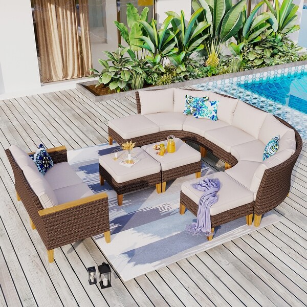Round wooden sofa sale