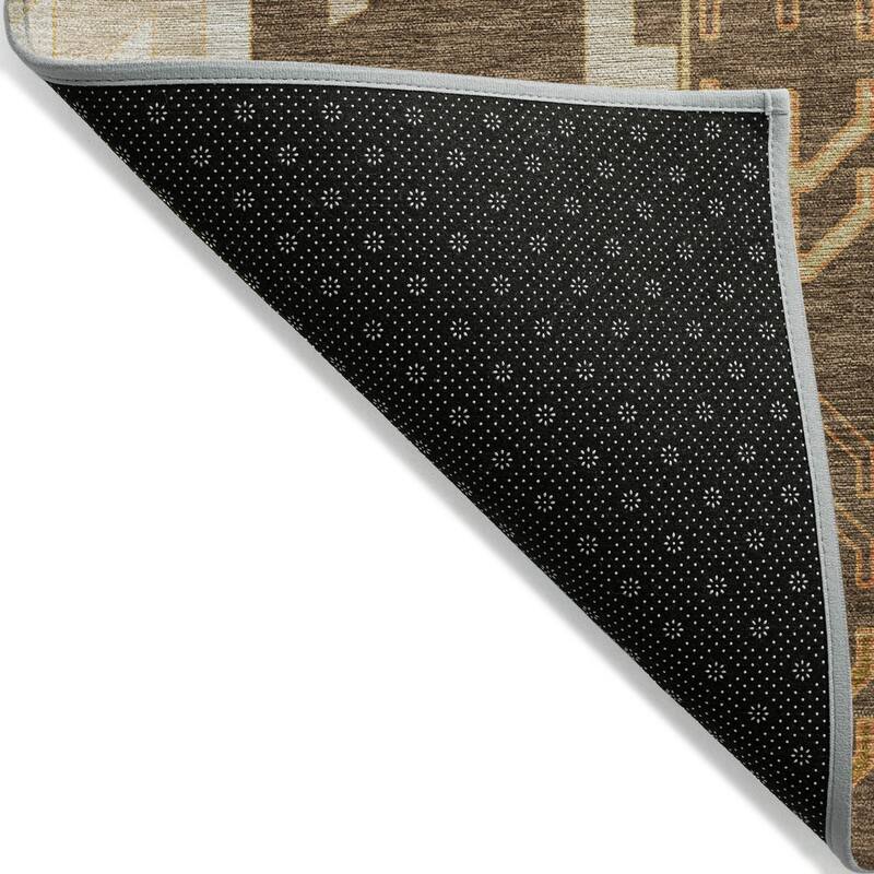 Machine Washable Indoor/ Outdoor Boho Tribal Chantille Rug