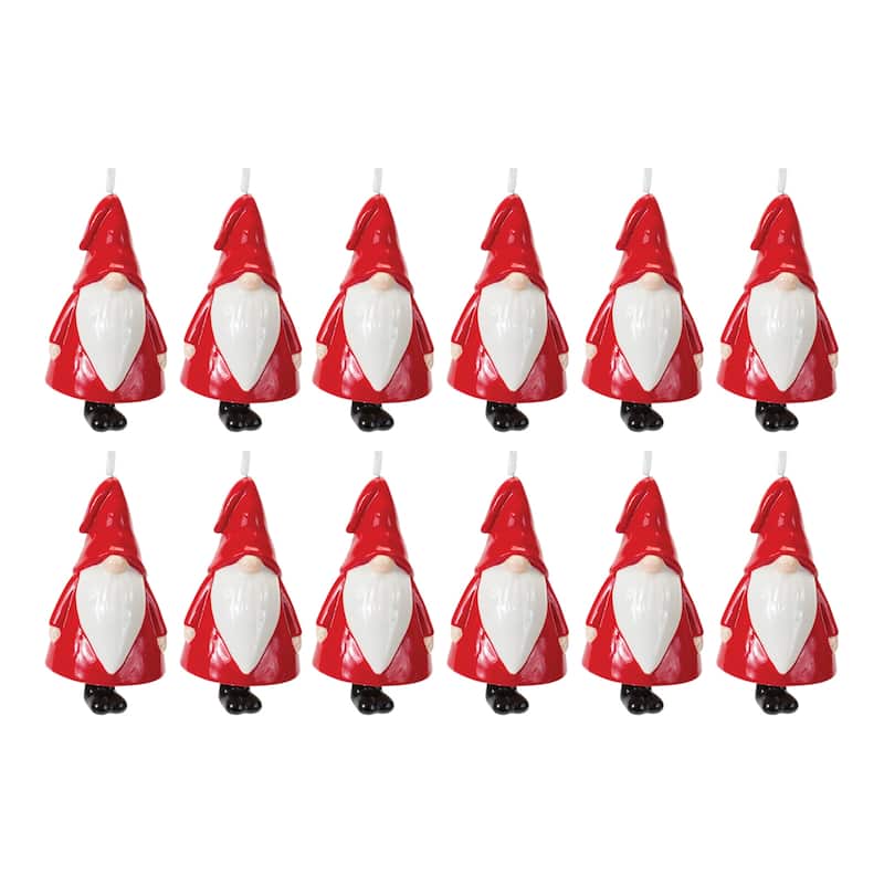 Gnome Christmas Ornaments - 4.5" - Set of 12