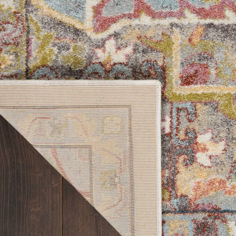 Nourison Juniper Persian Farmhouse Medallion Multicolored Area Rug