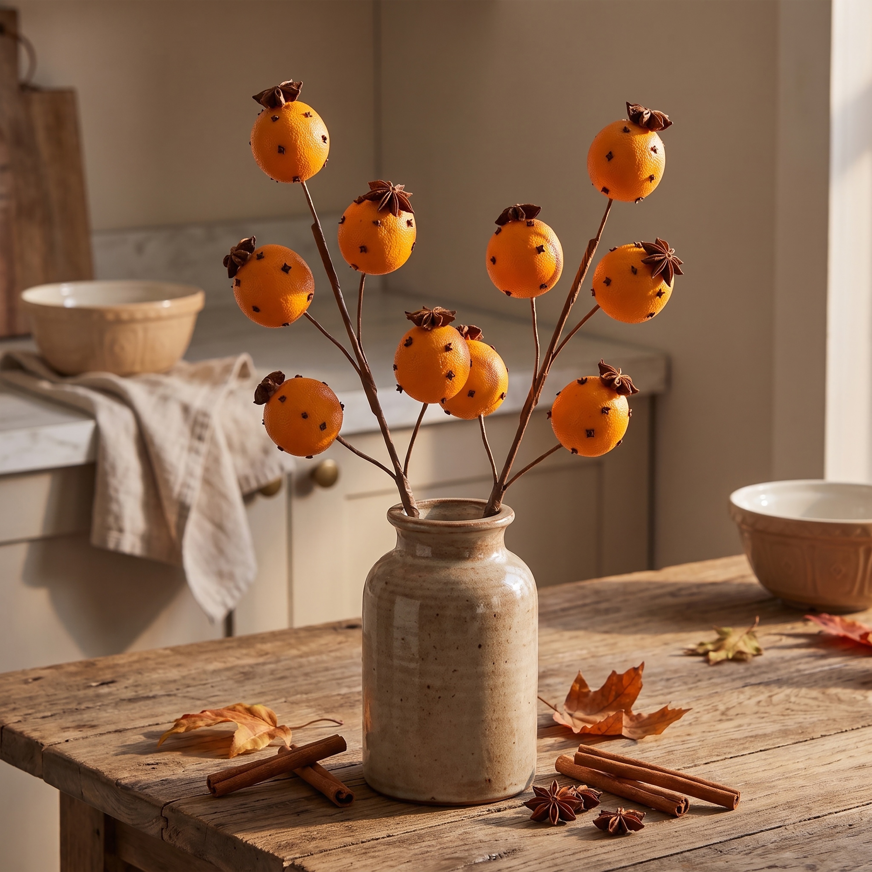 19.5" Orange With Clove Spray Set of 2