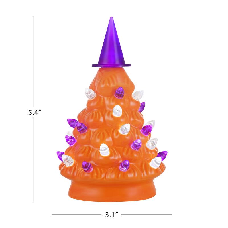 Mr. Halloween Set of 2 Mini Halloween Trees - Orange