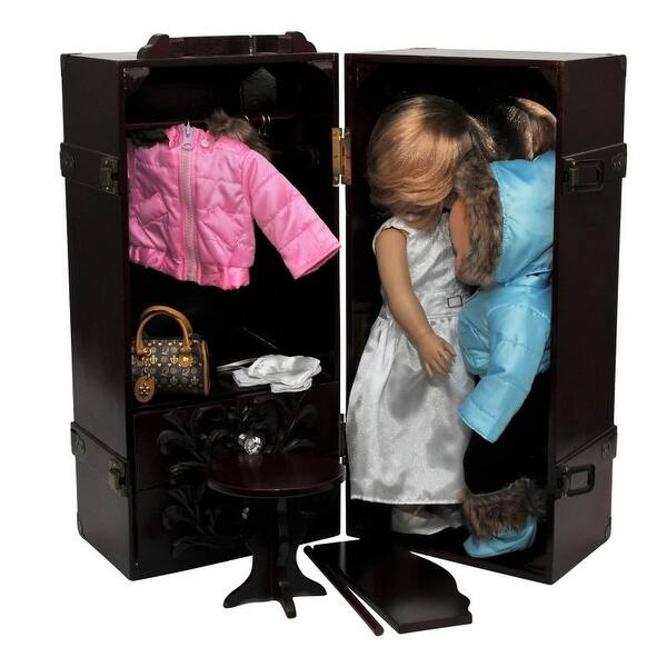 Shop 18 Doll Clothes Storage Case Furniture For American Girl