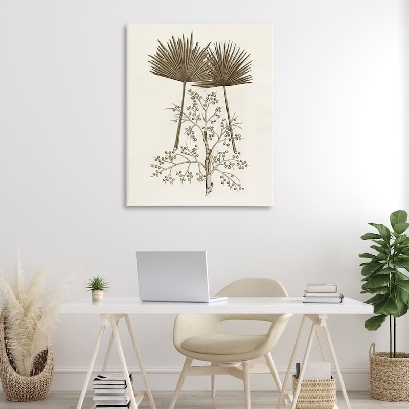 Stupell Palm Leaf & Olive Branches Canvas Wall Art Design By Phillipa Katz