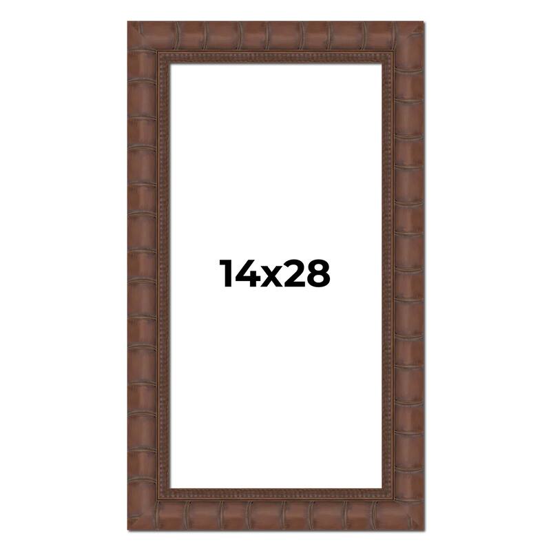 14x28 Frame Pewter Solid Wood Picture Frame Width 1.625 Inches | Interior Frame Depth 0.6875 Inches