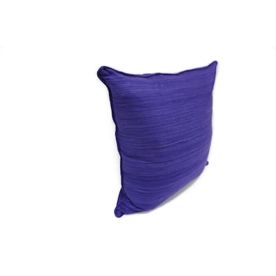 Home&Manor Raw Silk Throw Pillow 18" Purple