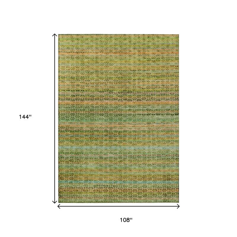 HomeRoots Striped Transitional Rectangle Outdoor Rug - 9' X 12'