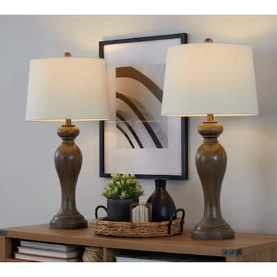 The Gray Barn Peppa 31" Polyresin Table Lamp (Set of 2)