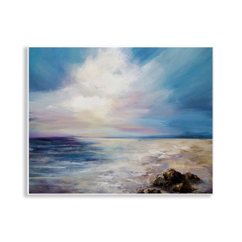Stupell Serene Clouds over Beach Wall Plaque Art Design By Karen Hale - 14 x 11