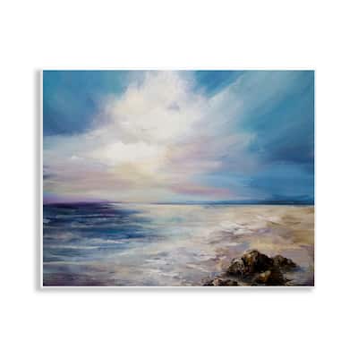 Stupell Serene Clouds over Beach Wall Plaque Art Design By Karen Hale