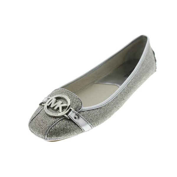 michael kors silver ballet flats