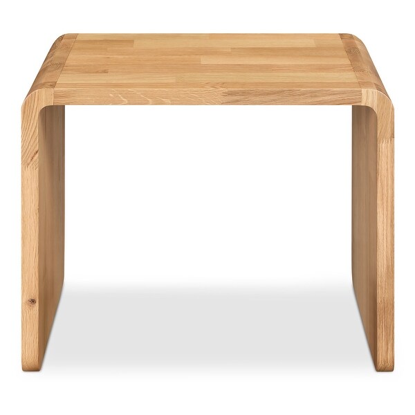 NADAAL STUDIOS Marenith Side Table, C-Side Solid Walnut Curved