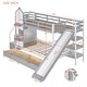 preview thumbnail 14 of 42, Castle Style Bunk Bed w/2 Drawers, 3 Shelves & Slide
