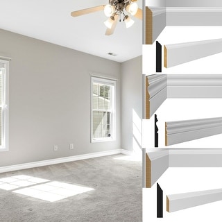 Art3d 4-Pack White MDF Baseboard Molding, 96 Inches Long - Bed Bath ...