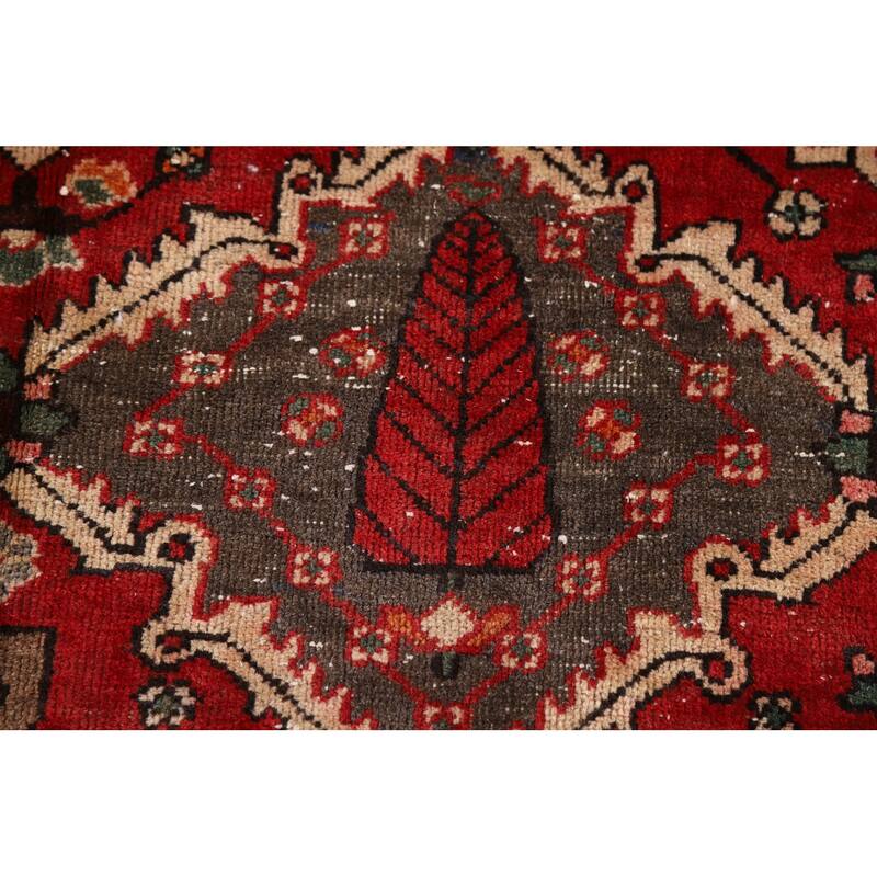 Red Bakhtiari Persian Area Rug Hand-Knotted Wool Carpet - 4'11" x 7'1"