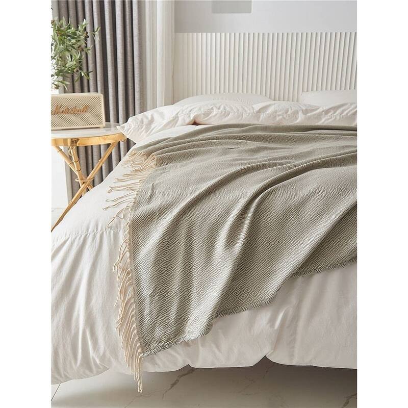 Mini Diamond Knit Throw Blanket for Chair, Couch On Sale Bed Bath