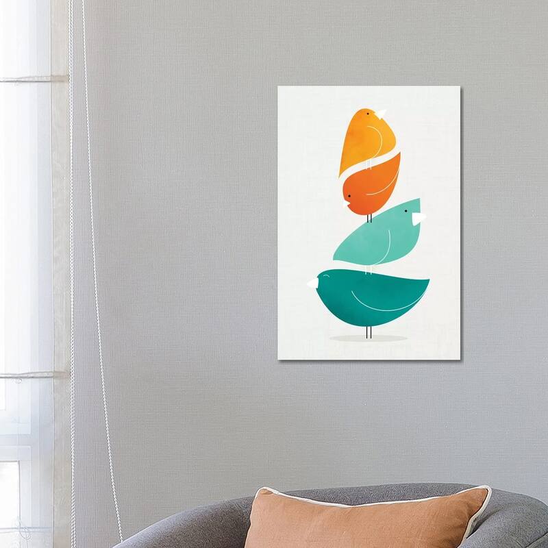 iCanvas "Bird Stack II" by Modern Tropical Canvas Print - 26x18x1.5