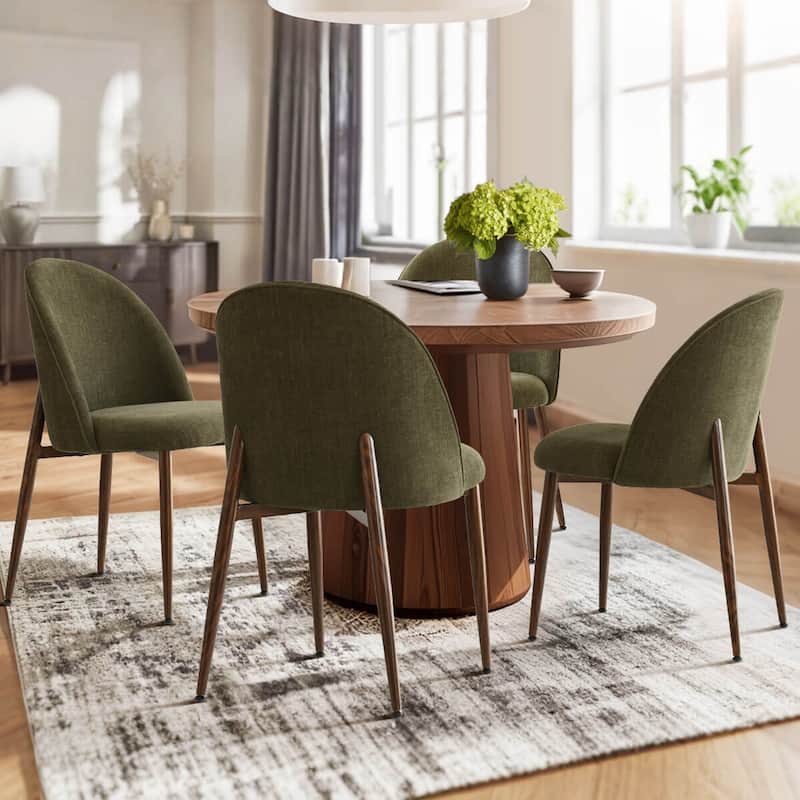 Upholstered Back Chenille Dining Chair (Set of 4)
