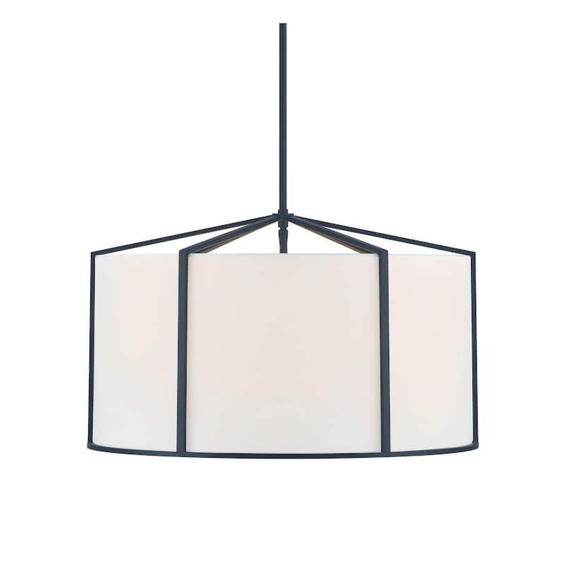 Crystorama Lighting Group CAR-9206 Carlyn 6 Light 24" Wide Pendant - Black