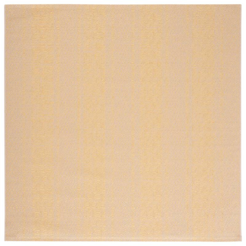 SAFAVIEH Courtyard Nadya Indoor/ Outdoor Waterproof Patio Backyard Rug - 6'7" Square - Beige/Gold