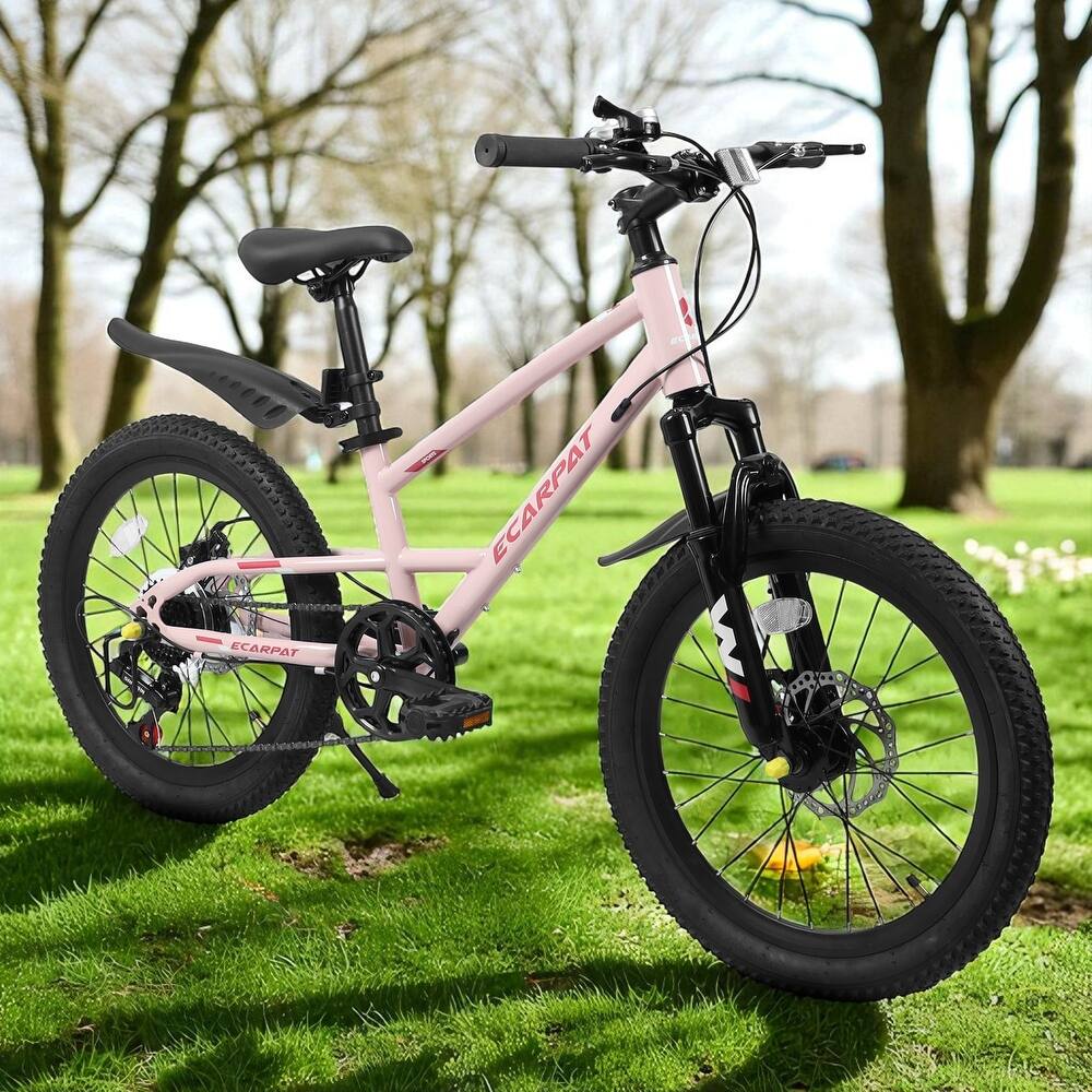 20 Inch Kids Mountain Bike with Front Suspension, 7-Speed, Steel Frame, Boys & Girls Ages 6-12