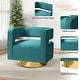 preview thumbnail 17 of 114, HULALA HOME Carisa Modern Upholstered Swivel Open-Back Barrel Chair with Golden Base