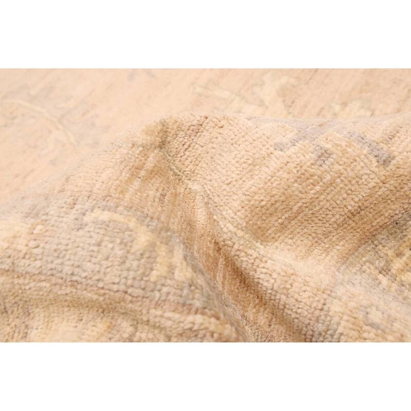ECARPETGALLERY Hand-knotted Peshawar Oushak Tan Wool Rug - 9'0 x 11'9