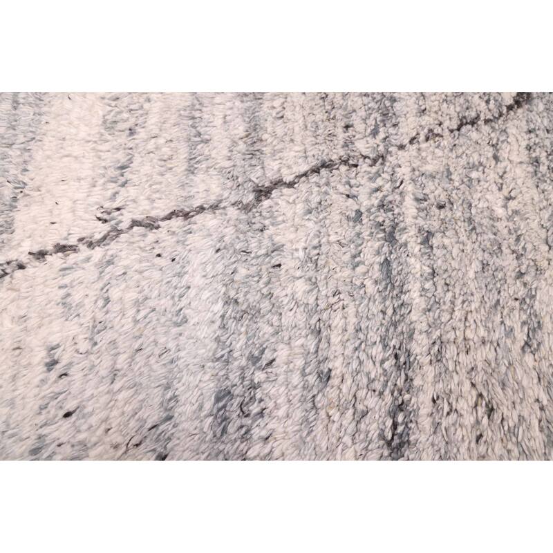 ECARPETGALLERY Hand-knotted Tangier Grey Wool Rug - 4'11 x 8'3